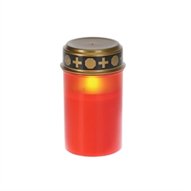 LED Gravlys uden Timer H: 12 cm, Rød 